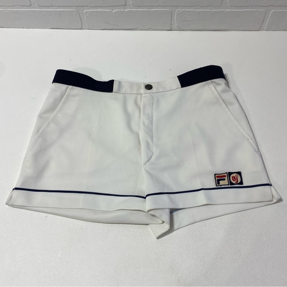 Vintage FILA Maglificio Biellese Bjorn Borg Tennis Shorts Size 28 - WHITE